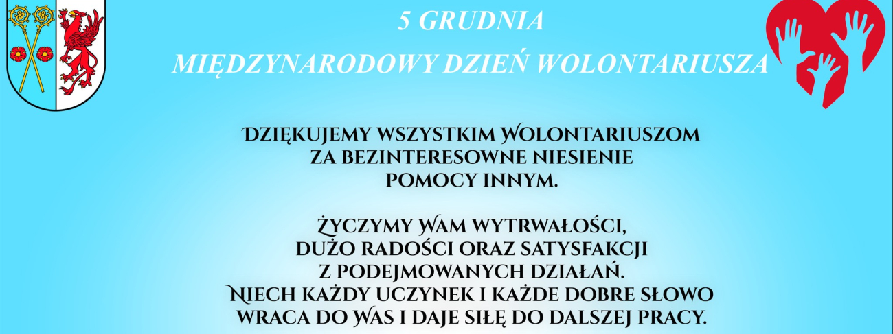 Życzenia z Okazji Międzynarodowego Dnia Wolontariusza