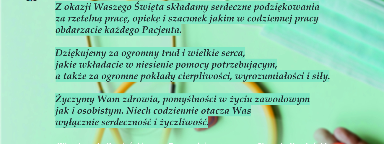 Życzenia z okazji Międzynarodowego Dnia Pielęgniarek i Położnych